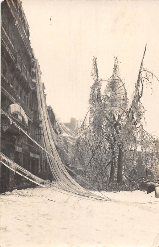 Carte postale ancienne Narbonne - Carte Photo - Situee Verglas Decembre 1920 à Narbonne