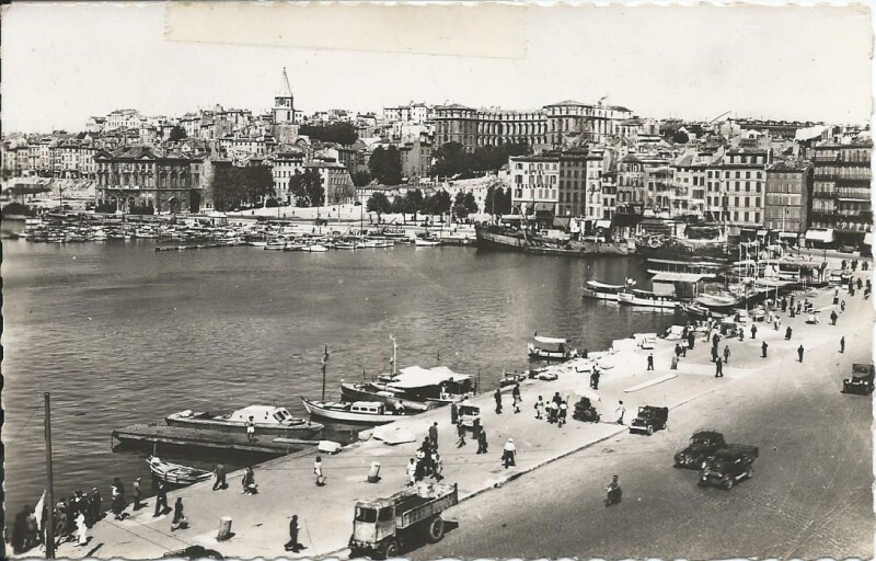 Carte postale ancienne Quai des Belges et le vieux Marseille à Marseille