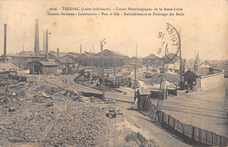 Carte postale ancienne Trignac - Usines Metallurgiques De La Basse Loire - Grands Bureaux - Labo à Trignac