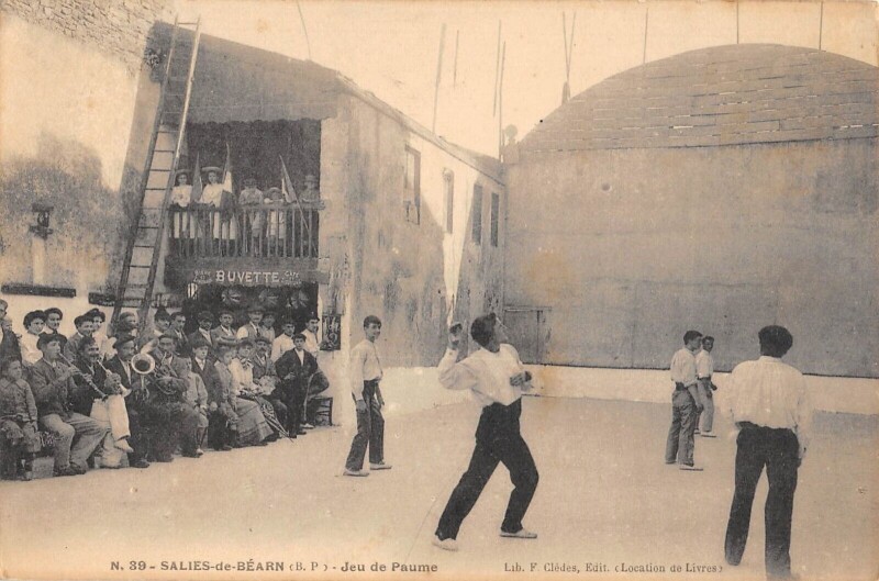 Carte postale ancienne Salies De Bearn / Jeu De Paume