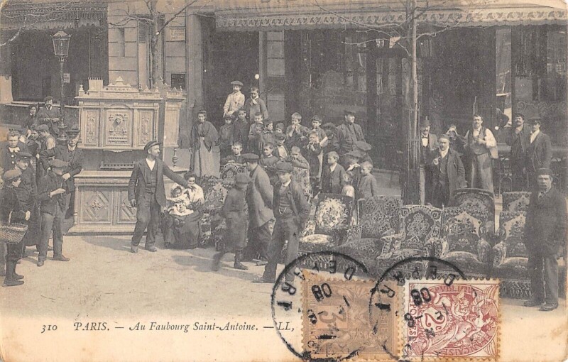 Carte postale ancienne Paris 11e / Au Faubourg Saint Antoine / Marchand De Meubles à Paris 11e