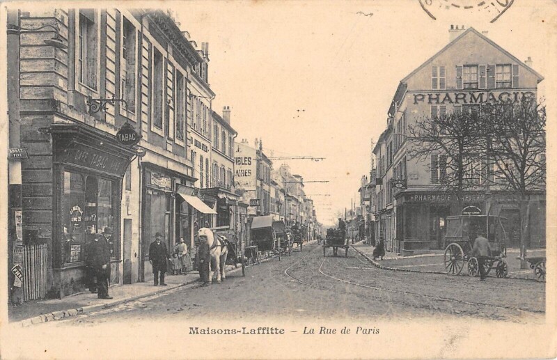 Carte postale ancienne Maisons Laffitte / Rue De Paris à Maisons-Laffitte