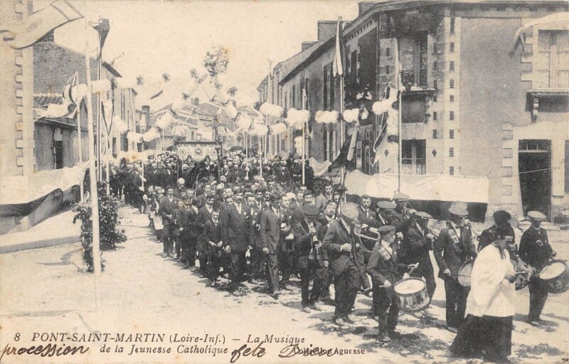 Carte postale ancienne Pont Saint Martin - La Musique De La Jeunesse Catholique - cpa rare à Pont-Saint-Martin
