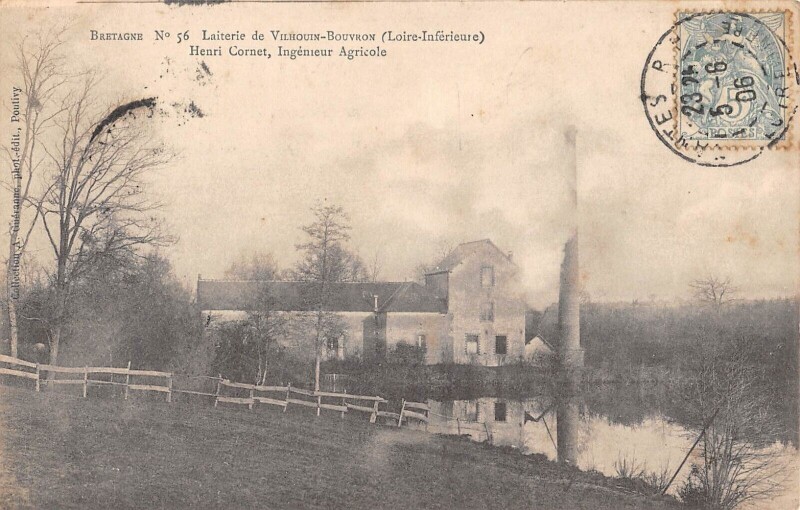 Carte postale ancienne Laiterie De Vilhouin Bouvron - Henri Cornet - Ingenieur Agricole à Bouvron