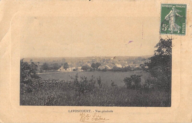 Carte postale ancienne Lavoncourt - Vue Generale - cliché rare à Lavoncourt