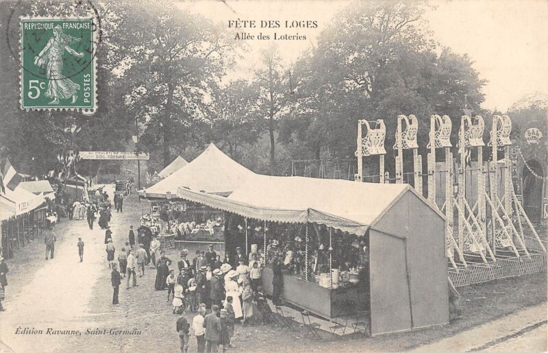 Carte postale ancienne Fete Des Loges - Allee Des Loteries - Foire - Manege