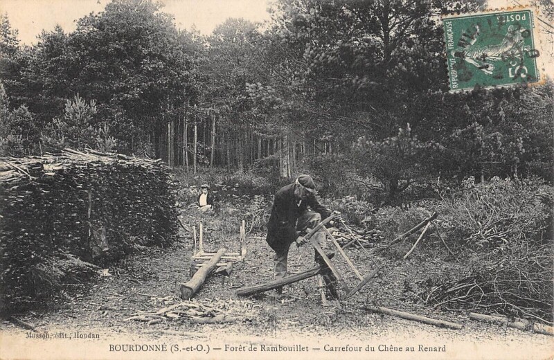 Carte postale ancienne Bourdonne / Foret De Rambouillet / Carrefour Du Chene Au Renard / Buchero à Rambouillet
