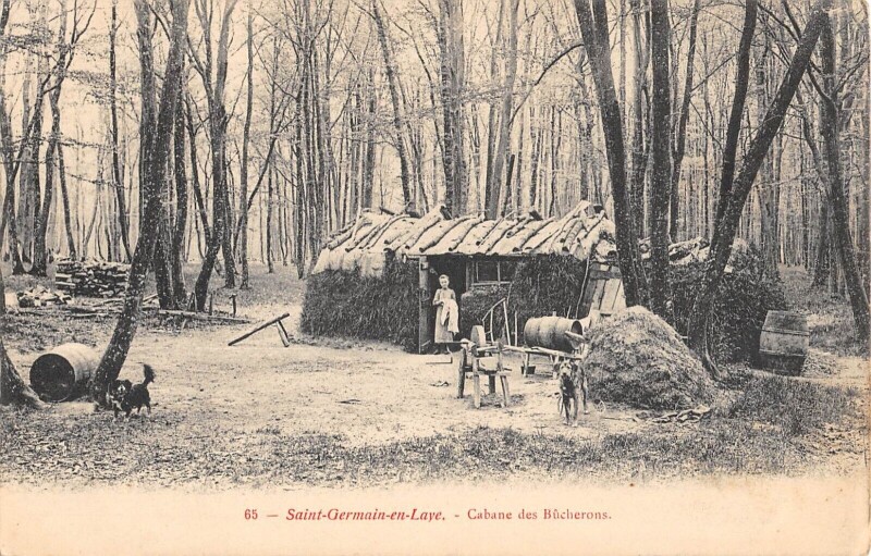 Carte postale ancienne Saint Germain - Cabane De Bucherons