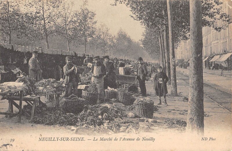 Carte postale ancienne Neuilly Sur Seine - Le Marche De L'Avenue De Neuilly à Neuilly-sur-Seine