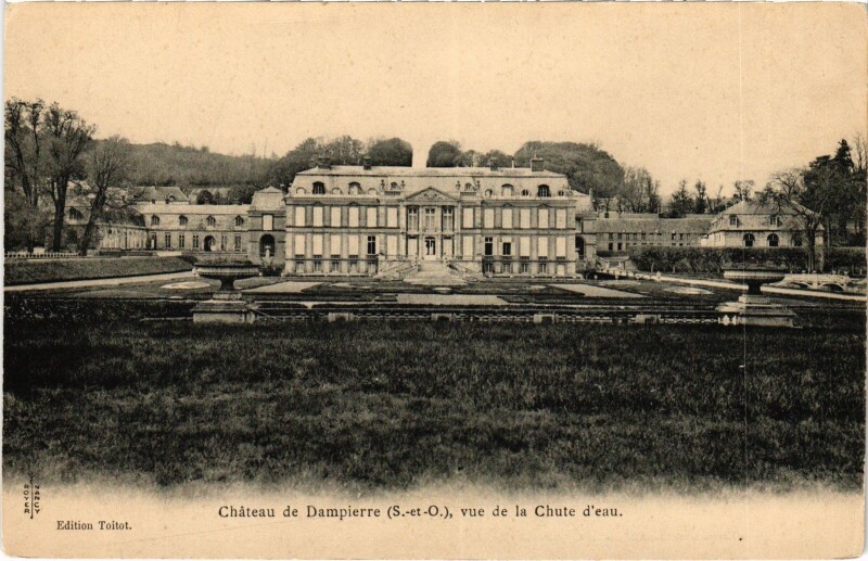 Carte postale ancienne Dampierre Chateau - Vue de la Chute d'Eau