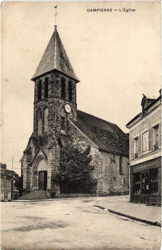 Carte postale ancienne Dampierre Eglise