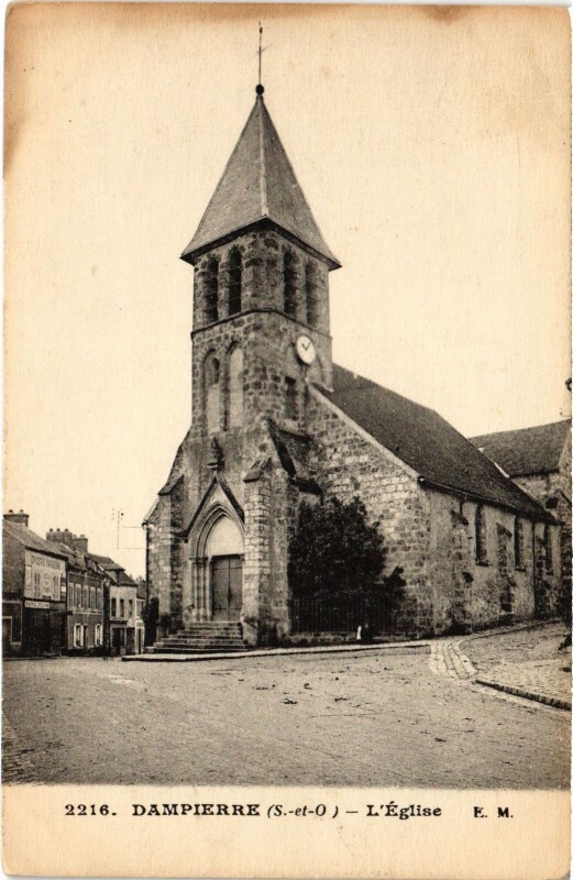 Carte postale ancienne Dampierre Eglise
