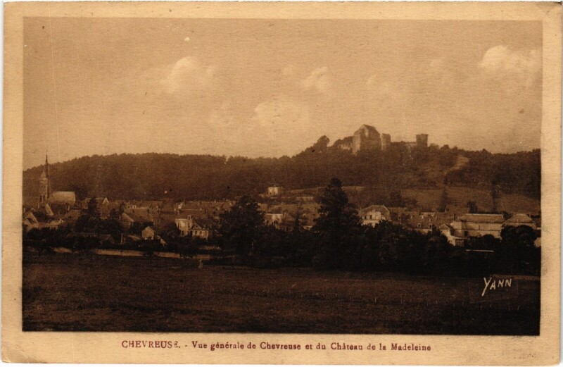 Carte postale ancienne Chevreuse Chateau de la Madeleine à Chevreuse