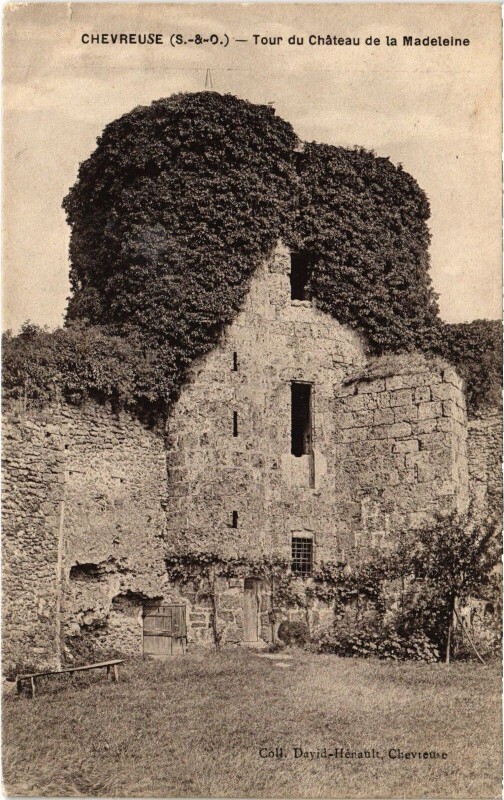 Carte postale ancienne Chevreuse Tour du Chateau de la Madeleine à Chevreuse