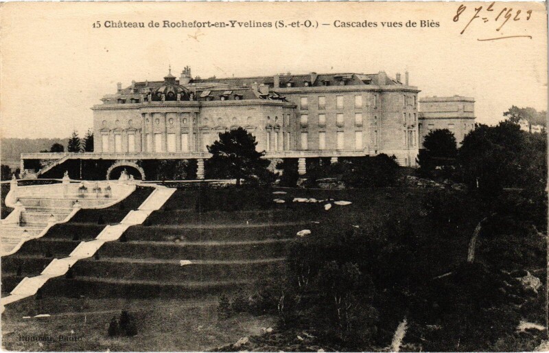 Carte postale ancienne Rochefort-en-Yvelines Chateau - Cascades Vues de Bies à Rochefort-en-Yvelines