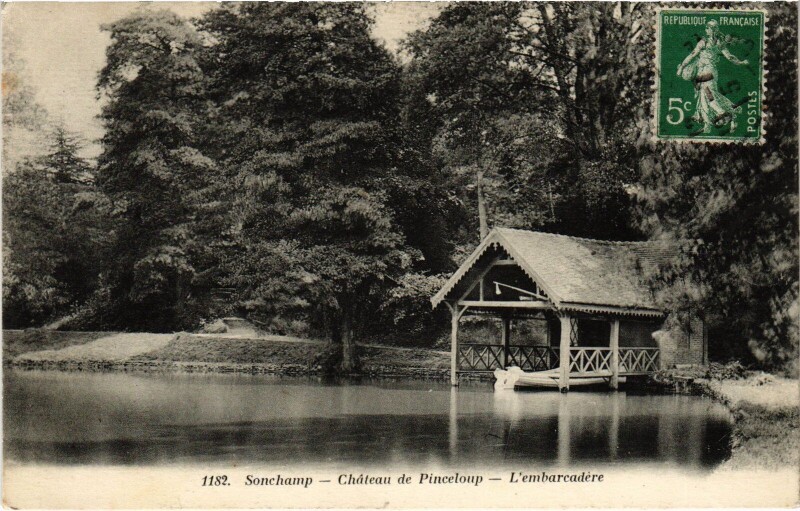 Carte postale ancienne Sonchamp Chateau de Pinceloup - L'Embarcadere à Sonchamp