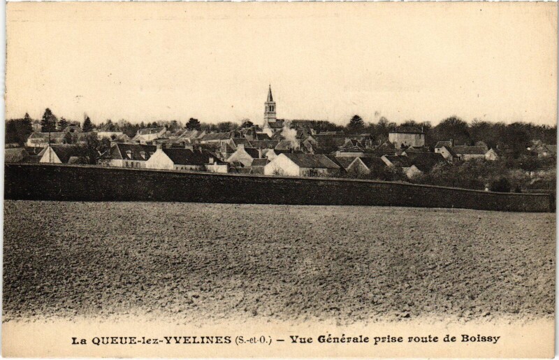 Carte postale ancienne La Queue-lez-Yvelines Vue Generale