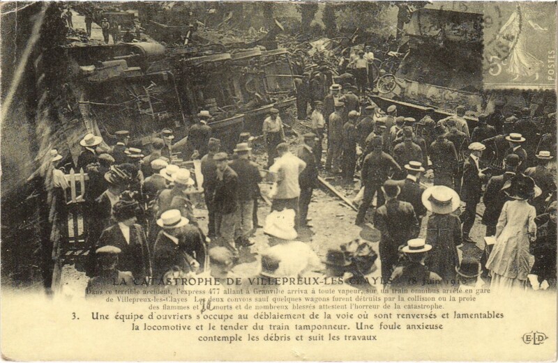 Carte postale ancienne Villepreux Les Clayes-sous-Bois - La catastrophe - Reprint aux Clayes-sous-Bois