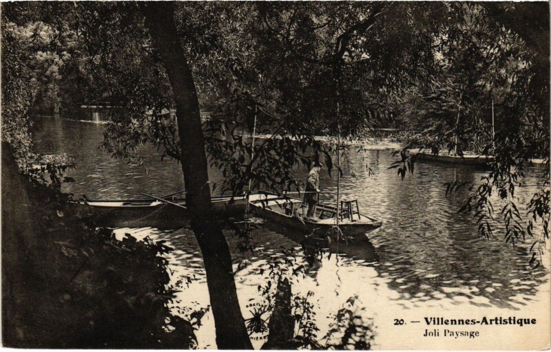 Carte postale ancienne Villennes-sur-Seine Joli Paysage à Villennes-sur-Seine