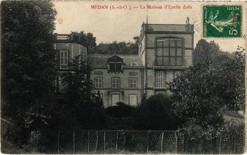 Carte postale ancienne Medan La Maison d'Emile Zola