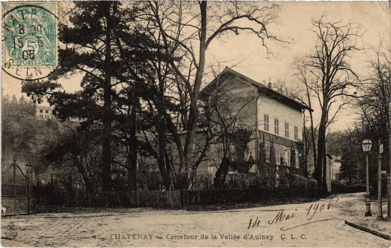 Carte postale ancienne Chatenay Carrefour de la Vallee d'Aulnay