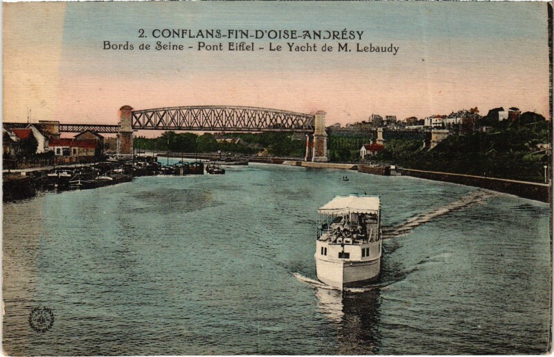 Carte postale ancienne Conflans-Sainte-Honorine Andresy - Fin-d'Oise - Pont Eiffel à Conflans-Sainte-Honorine