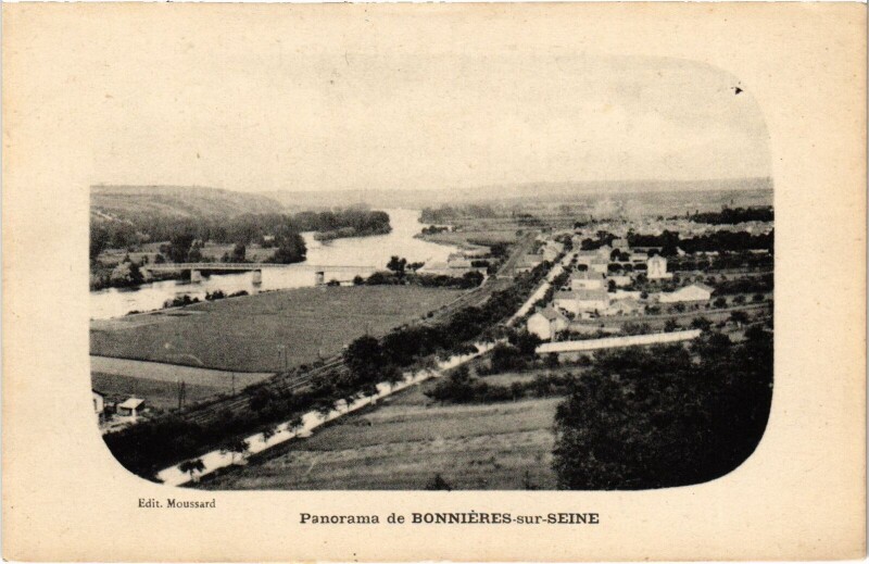 Carte postale ancienne Bonnieres-sur-Seine Panorama