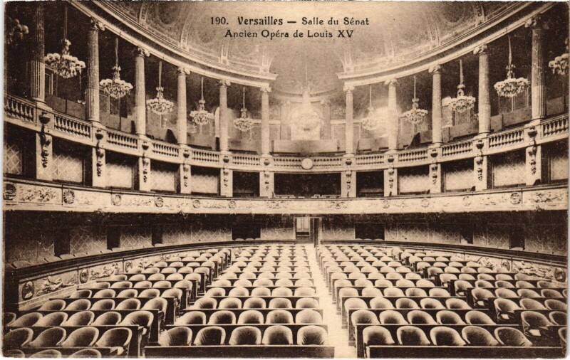 Carte postale ancienne Versailles Salle du Senat - Ancien Opera de Louis Xv à Versailles