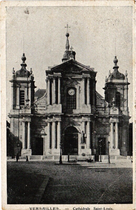 Carte postale ancienne Versailles La Cathedrale Saint-Louis à Versailles
