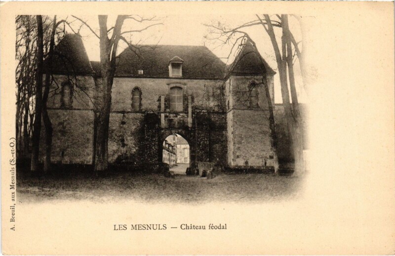Carte postale ancienne Les Mesnuls Chateau Feodal aux Mesnuls