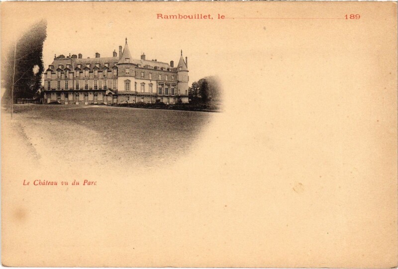 Carte postale ancienne Rambouillet Chateau - Vu du Parc à Rambouillet
