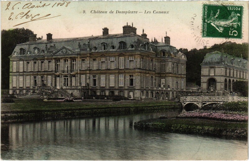 Carte postale ancienne Dampierre Chateau - Les Canaux