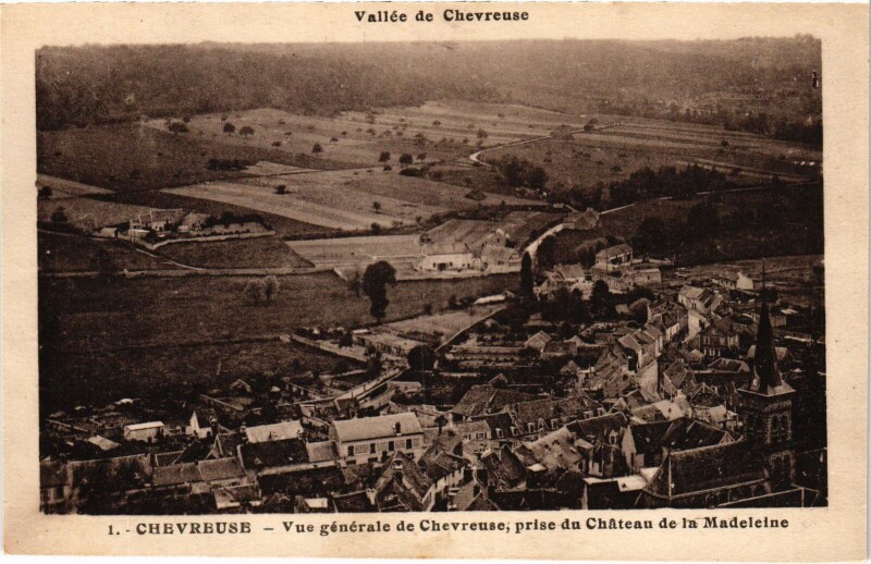 Carte postale ancienne Chevreuse Vue Generale à Chevreuse
