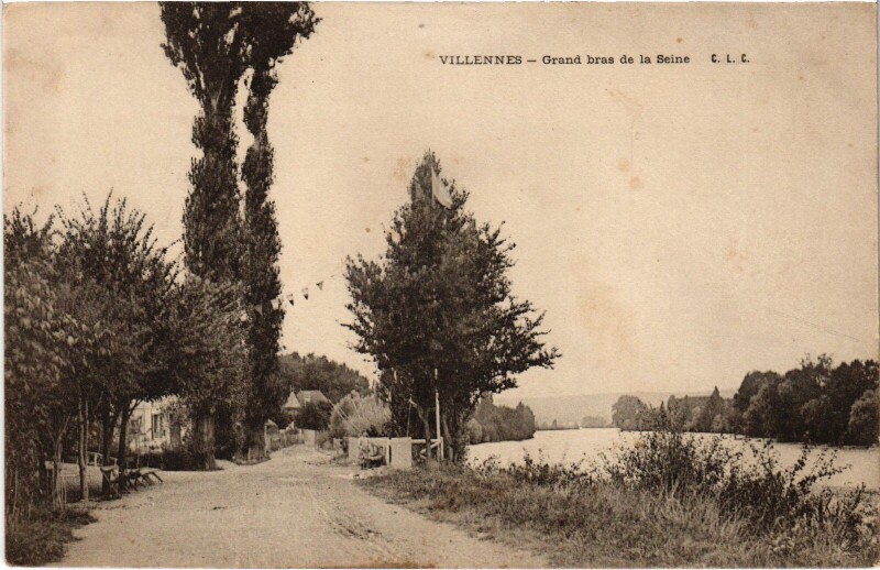 Carte postale ancienne Villennes-sur-Seine Grand Bras de la Seine à Villennes-sur-Seine