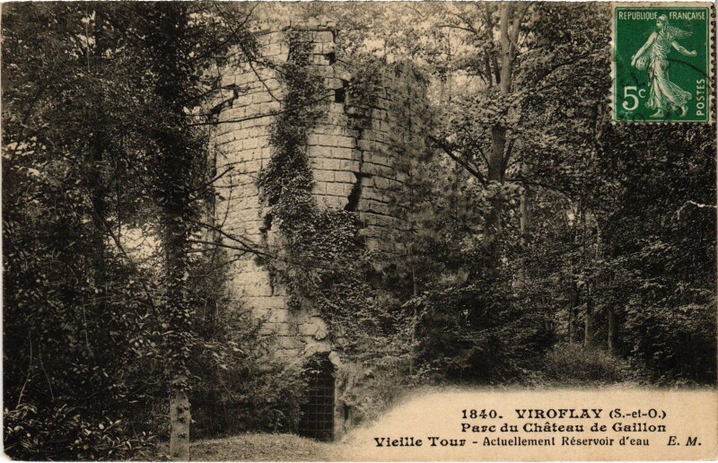 Carte postale ancienne Viroflay Parc du Chateau de Gaillon - Vieille Tour à Viroflay
