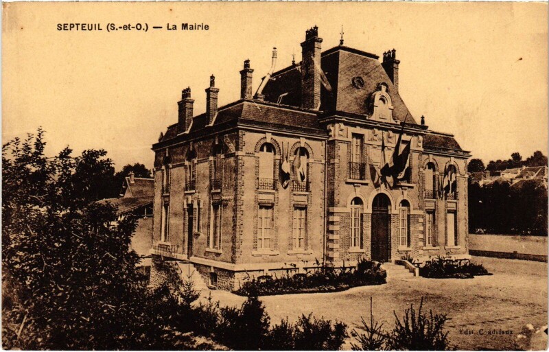 Carte postale ancienne Septeuil Mairie à Septeuil