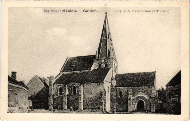 Carte postale ancienne Gaillon L'Eglise de l'Assomption