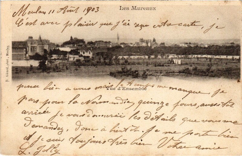 Carte postale ancienne Les Mureaux Vue d'Ensemble aux Mureaux
