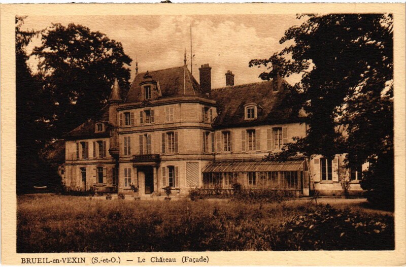 Carte postale ancienne Brueil-en-Vexin Le Chateau à Brueil-en-Vexin