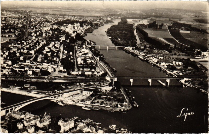 Carte postale ancienne Conflans-Sainte-Honorine Confluent de la Seine et de l'Oise à Conflans-Sainte-Honorine