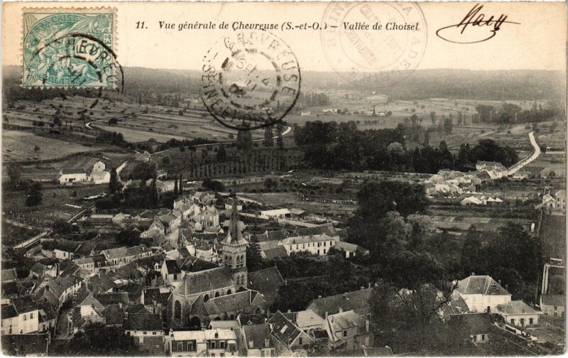 Carte postale ancienne Chevreuse Vue Generale à Chevreuse