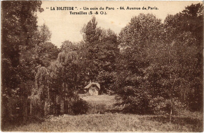 Carte postale ancienne Versailles La Solitude - Un Coin du Parc à Versailles