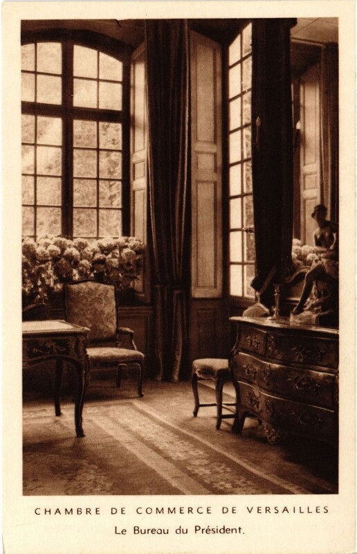 Carte postale ancienne Versailles Chambre de Commerce - Bureau de President à Versailles