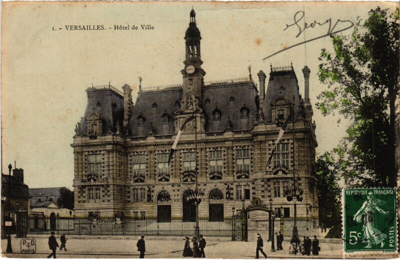Carte postale ancienne Versailles Hotel de Ville à Versailles