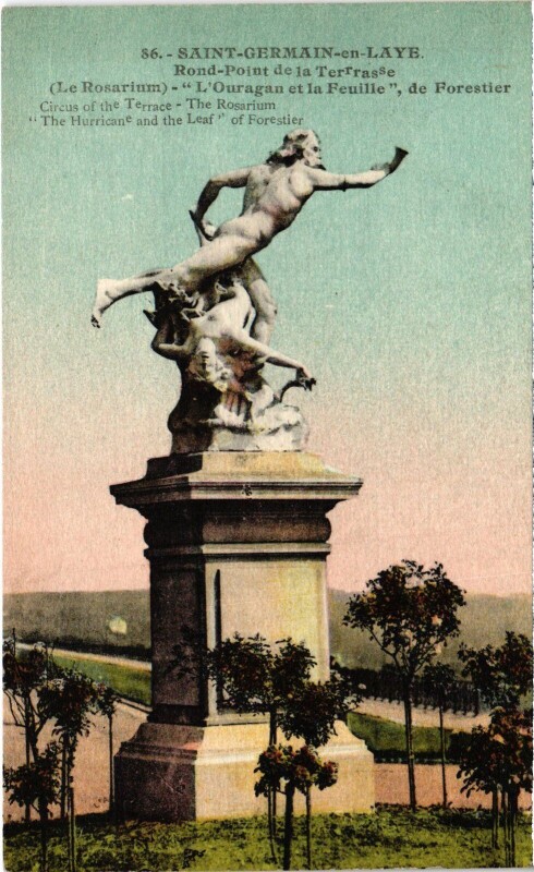 Carte postale ancienne Saint-Germain-en-Laye Rond Point de la Terrasse à Saint-Germain-en-Laye