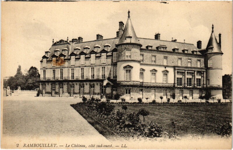Carte postale ancienne Rambouillet Chateau - Cote Sud-Ouest à Rambouillet