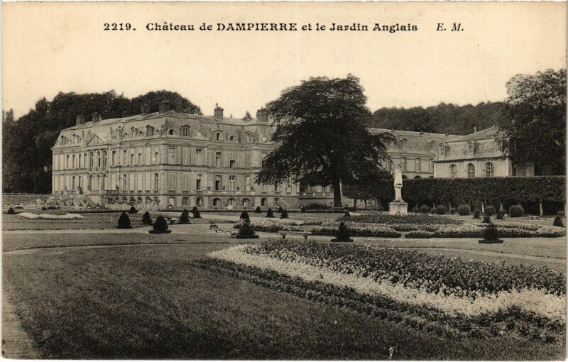 Carte postale ancienne Dampierre Chateau - Jardin Anglais
