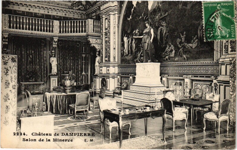 Carte postale ancienne Dampierre Chateau - Salon de la Minerve