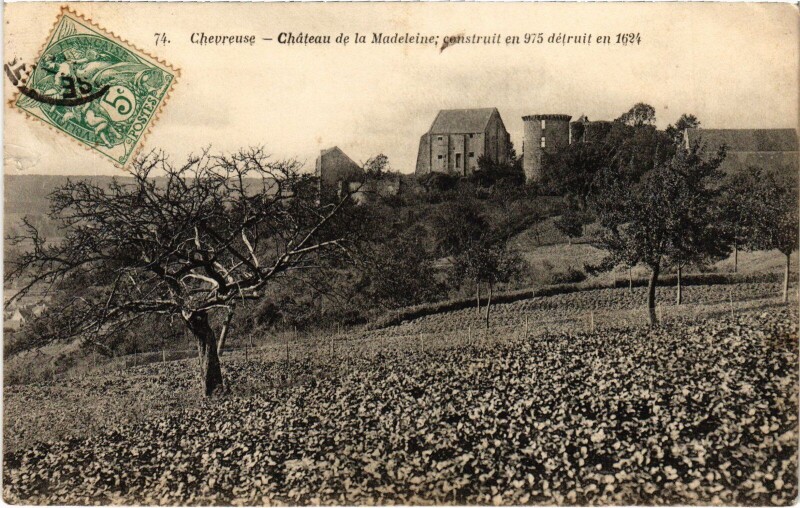Carte postale ancienne Chevreuse Chateau de la Madeleine à Chevreuse