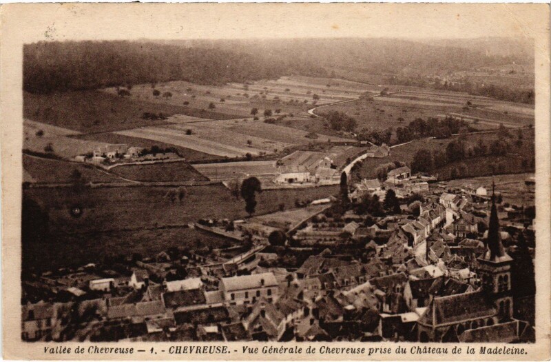 Carte postale ancienne Chevreuse Vue Generale à Chevreuse